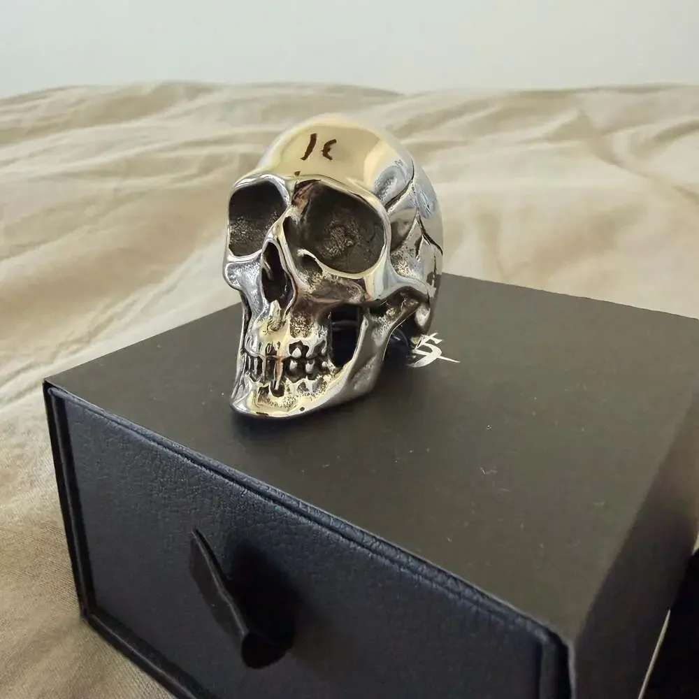 Clocks + Colours Headbanger Stainless Steel Skull Sculpture Paperweight